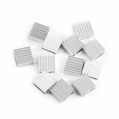 12PCS Small Aluminum Heatsink Cooling Kit with Adhesive Glue On Back 14x14x6mm