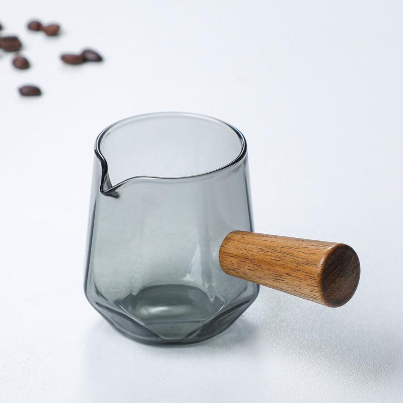Espresso Cup High Transparency Glass with Scale Mini Espresso Extraction Measuring Cup Small Milk Cup Ounce Cup