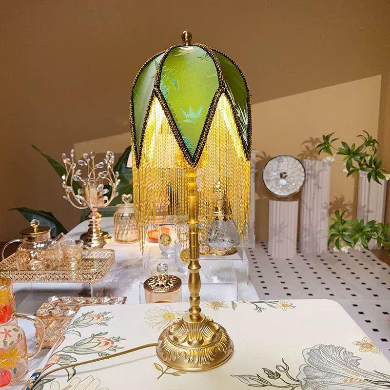 French Retro Tassel Desk Lamp - High-End Romantic European Style Night Light