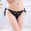 Women's Sexy Lace Open-Crotch T-Back Panties Set