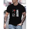 Summer T Shirts For Men T-Shirt Flower Graphics Print Oversized Short Sleeve Ttshirts  Daily Clothing Casual Mens Shirt Tees
