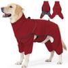Winter Hundemantel Warmer Gepolsterter Overall Wasserdicht Winddicht Ganzkörper Hundejacke Reflektierender Haustier Schneeanzug für Große Hunde