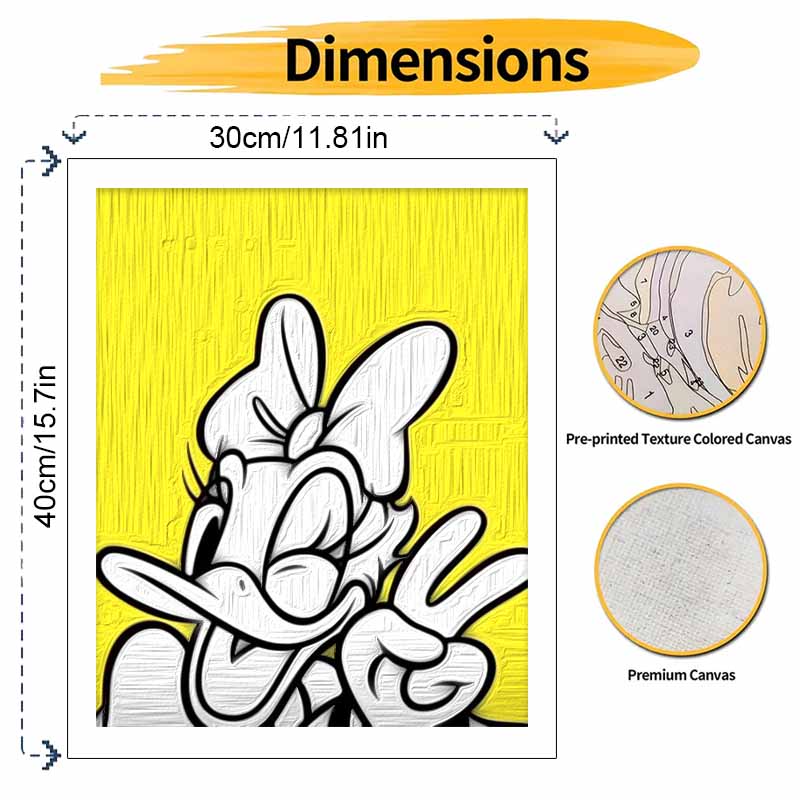 Disney Daisy Duck digital oil painting diy coloring handpainted handpainted filling home decoration gift art wall decor hobby supplies