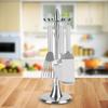 Stainless Steel Cooking Utensil Stand Kitchenware Spatula Scoop Spoon Rotating Storage Rack