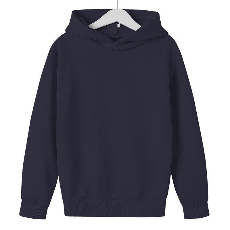 Children's Trendy Solid Color Pullover: Boys' Long Sleeve & Girls' Short Sleeve