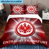 Flaming Heart Frankfurt Emblem 3PCS Bedding set,Ideal for1pc Duvet Cover And 2pcs Pillowcases Perfect for Christmas gift,Ideal for Bedroom, Dormitory
