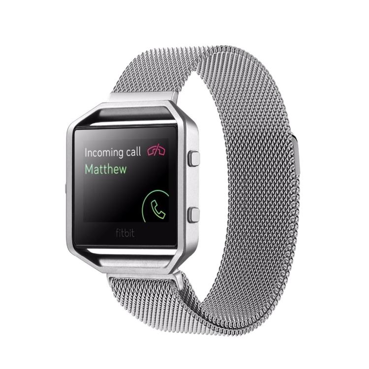 Для часов Fitbit Blaze Ремешок Магнитная застежка Застежка Нержавеющая сталь Браслет серебряный