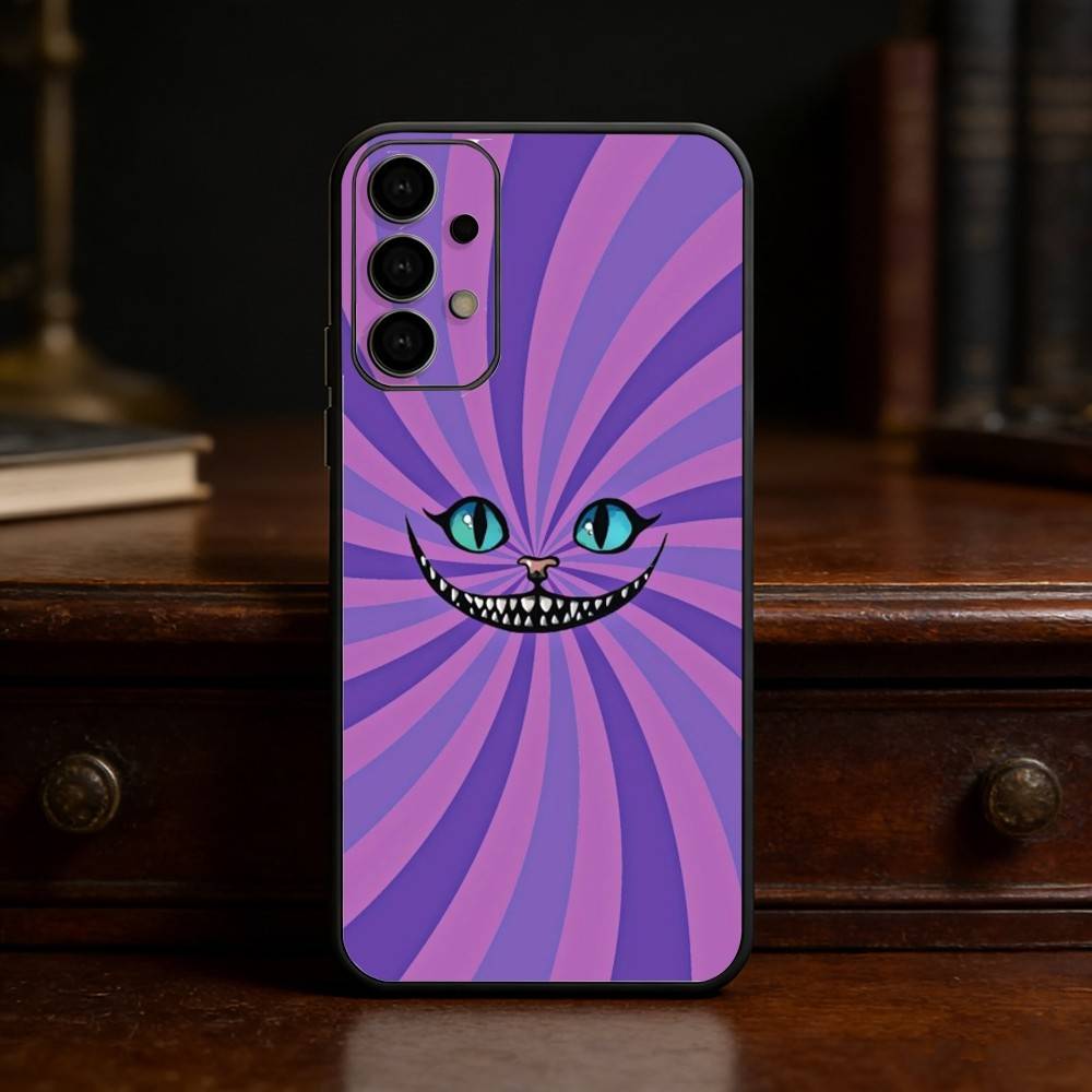 C-Cheshire Cat Cool Eye Alice phone Case For Samsung S25,24,21,22,23,30,Ultra,20,Plus,Fe,Lite,Note Soft Black Cover