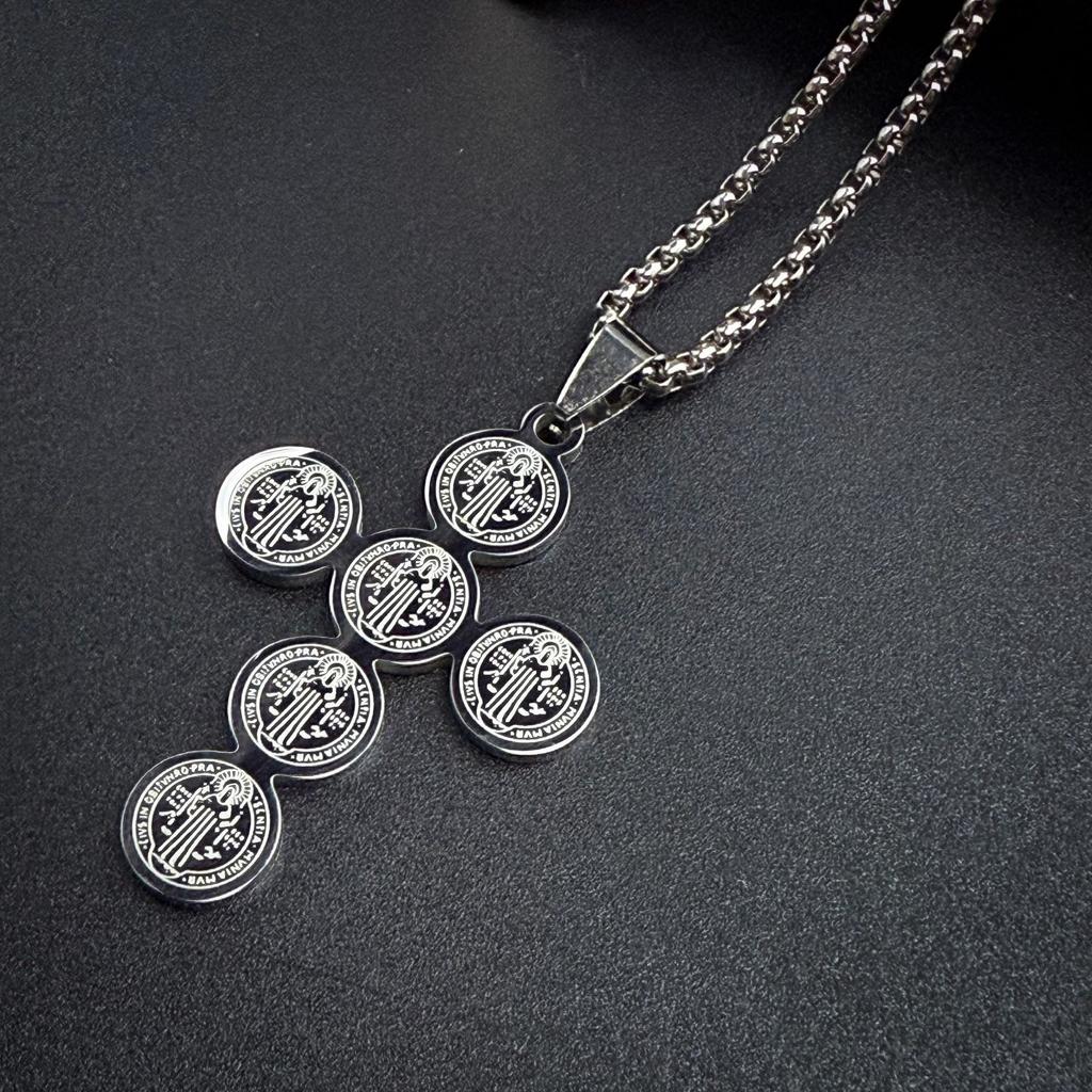European and American Men's Hip-hop Priest Cross Necklace Pendant Necklace Jewelry for Women
