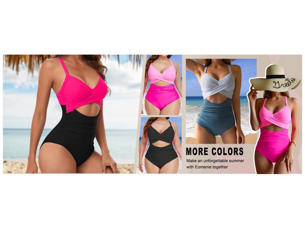 Women's Sexy Hollow Out One-Piece Swimsuit - Backless, Lace-Up Bodycon Bikini