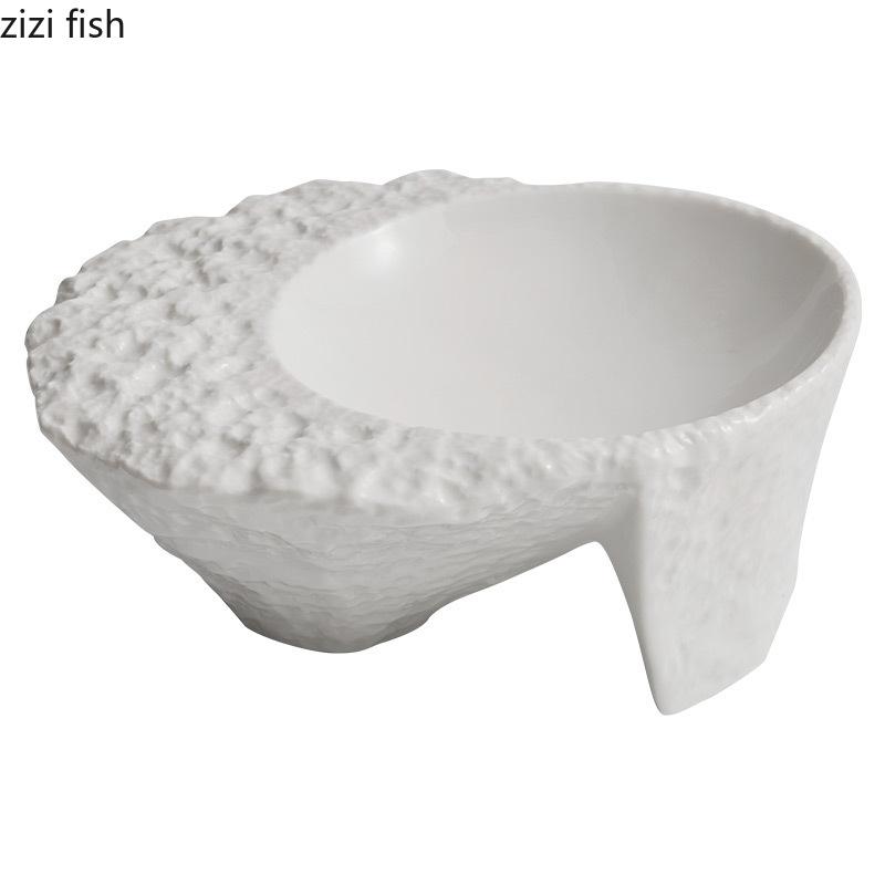 Rock-grained Ceramic Soup Bowl Dinner Plate Fruit Plate Salad Bowls Cold Dish Dish Noodle Bowl Dessert Bowls Sashimi Disc Tray