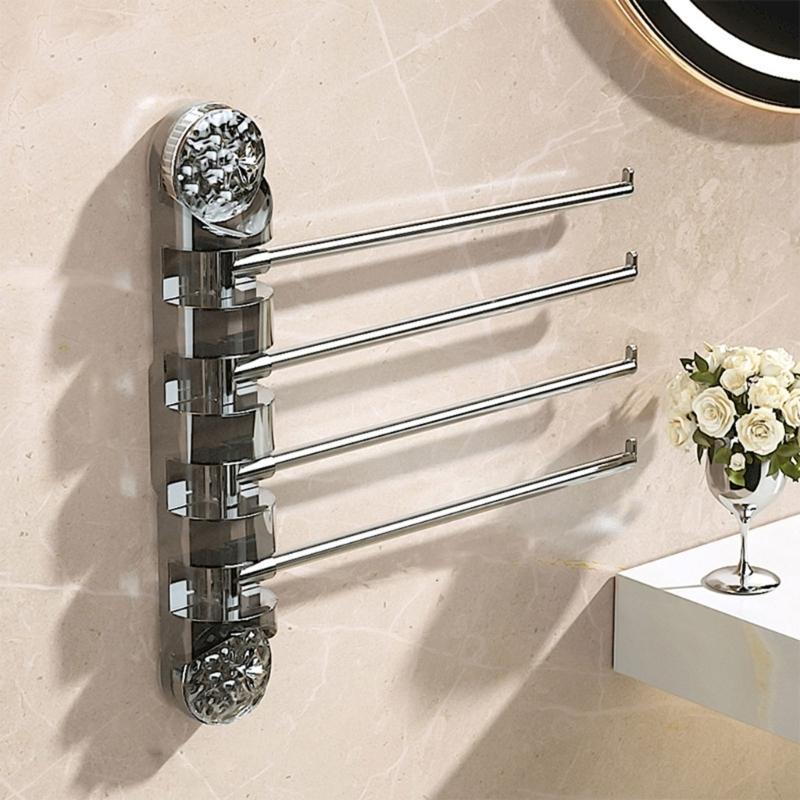 Mocny wieszak na ręczniki łazienkowe Elegancki wieszak na ręczniki z przyssawką Ścienny organizer na ręczniki do łazienki