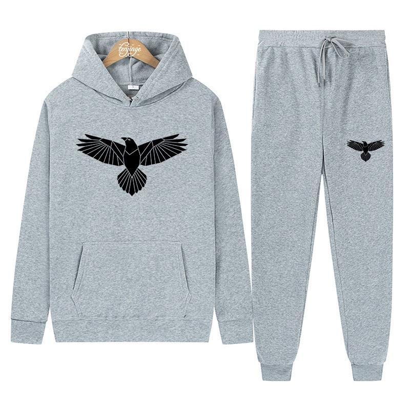 

Зимний трансграничный хит продаж, мужской свободный повседневный уличный тренд в стиле хип-хоп, модный комплект с плюшевой и толстой толстовкой с капюшоном M