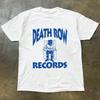 Men's Baggy Cotton T-Shirt with Death Row Records Graphic Print