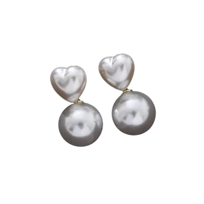 Cercei cu Perle Argintii cu Diamante - Design Elegant de Nișă pentru Femei