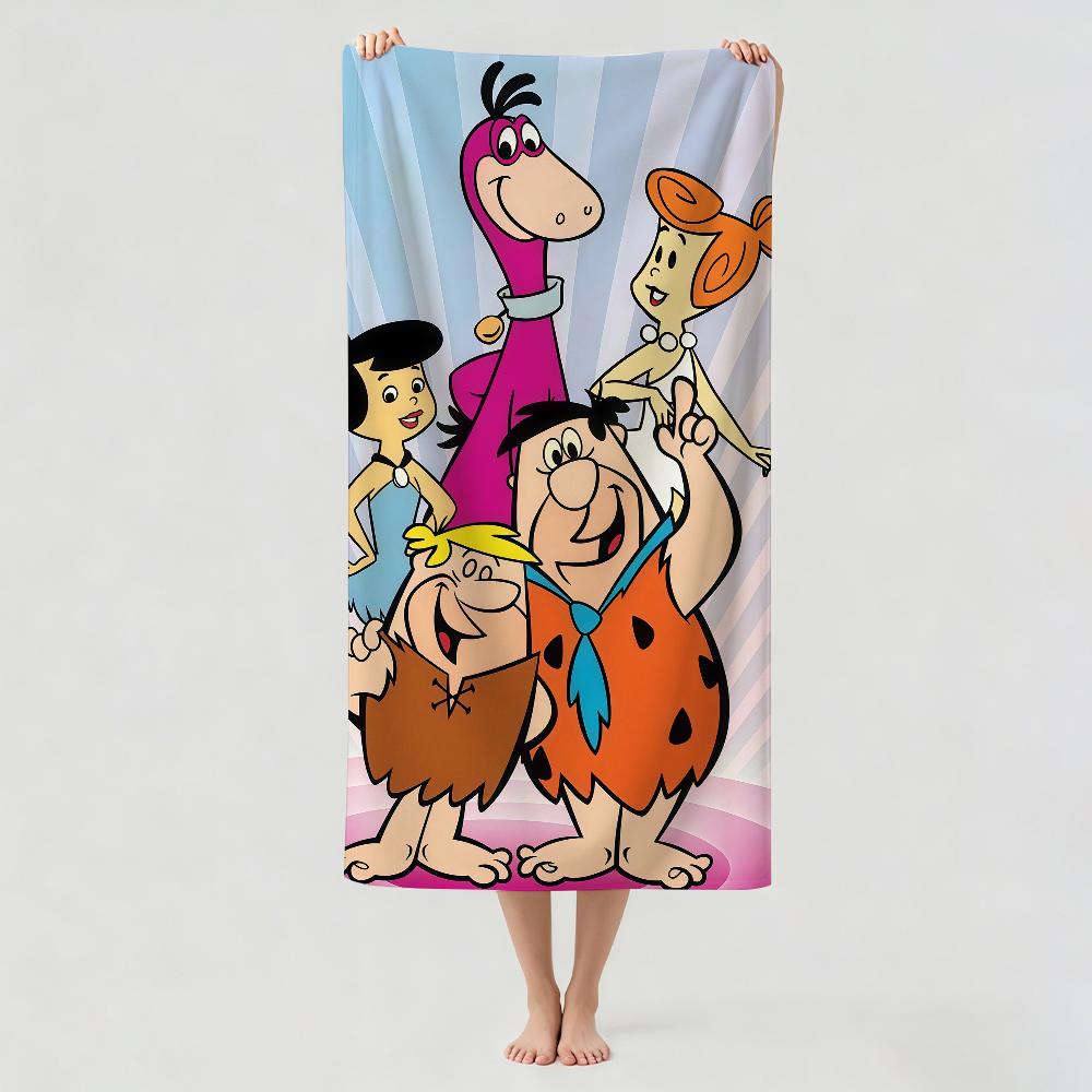 Cartoon The F-Flintstones Towel Drying Bath Towel Applicable To Light Swimming Camping Yoga Beach Out