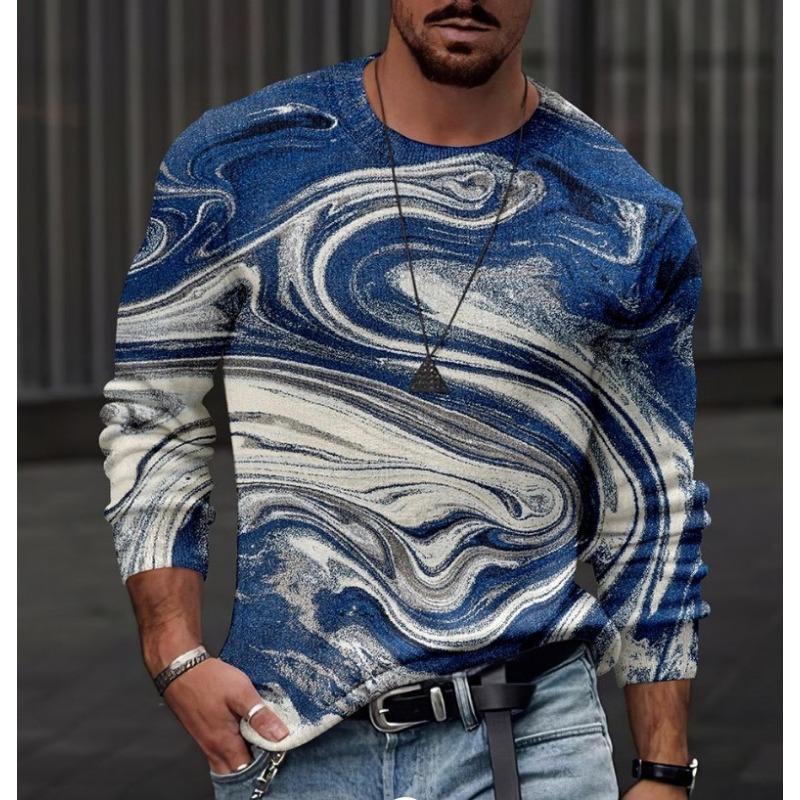 

Autumn Men s Casual Print Graphic T Shirts Street Long Sleeve Round Neck Y2K T-shirt Tops Fashion Men s Clothing 6XL