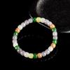 Authentic Hetian Jade Multi-Color Drum Bead Women's Bracelet - New Chinese Style Gift