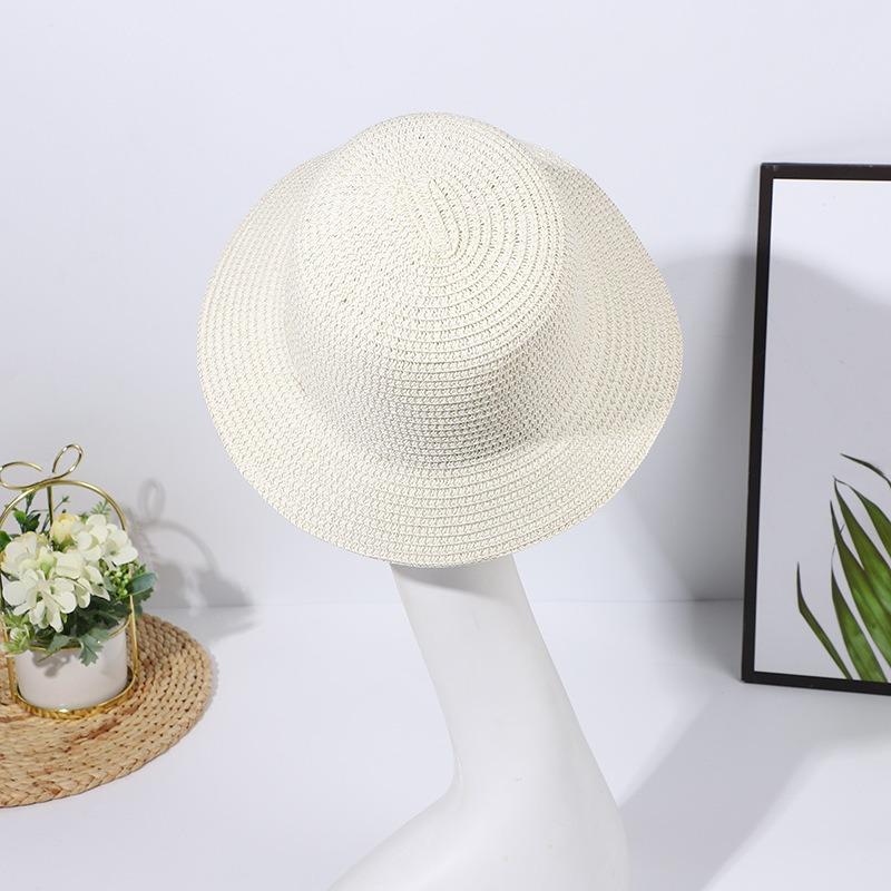 Children's Internet celebrity super fairy lace straw hat fashion outdoor travel sunscreen hat summer straw woven ruffle edge sunshade hat