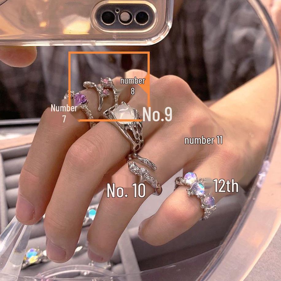 Moonstone Vintage Adjustable Luxury Index Finger Ring