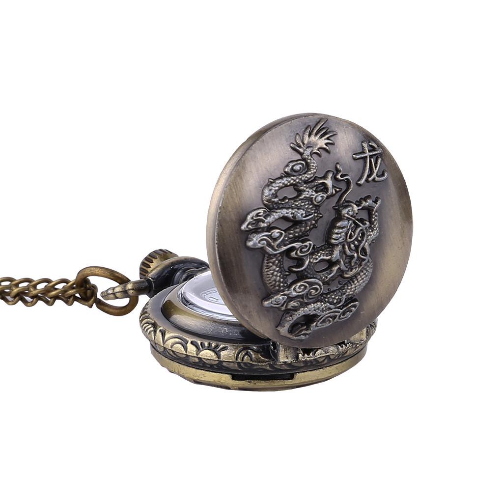 Men and Women Couple Pocket Watch Retro Quartz Hanging Table Commemorative Table