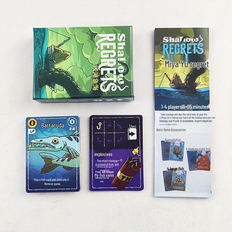 Oberflächliche Bedauern: Solo- und Mehrspieler-Kartenspiel-Strategiespiel mit Meeres-Thema (1-4 Spieler)