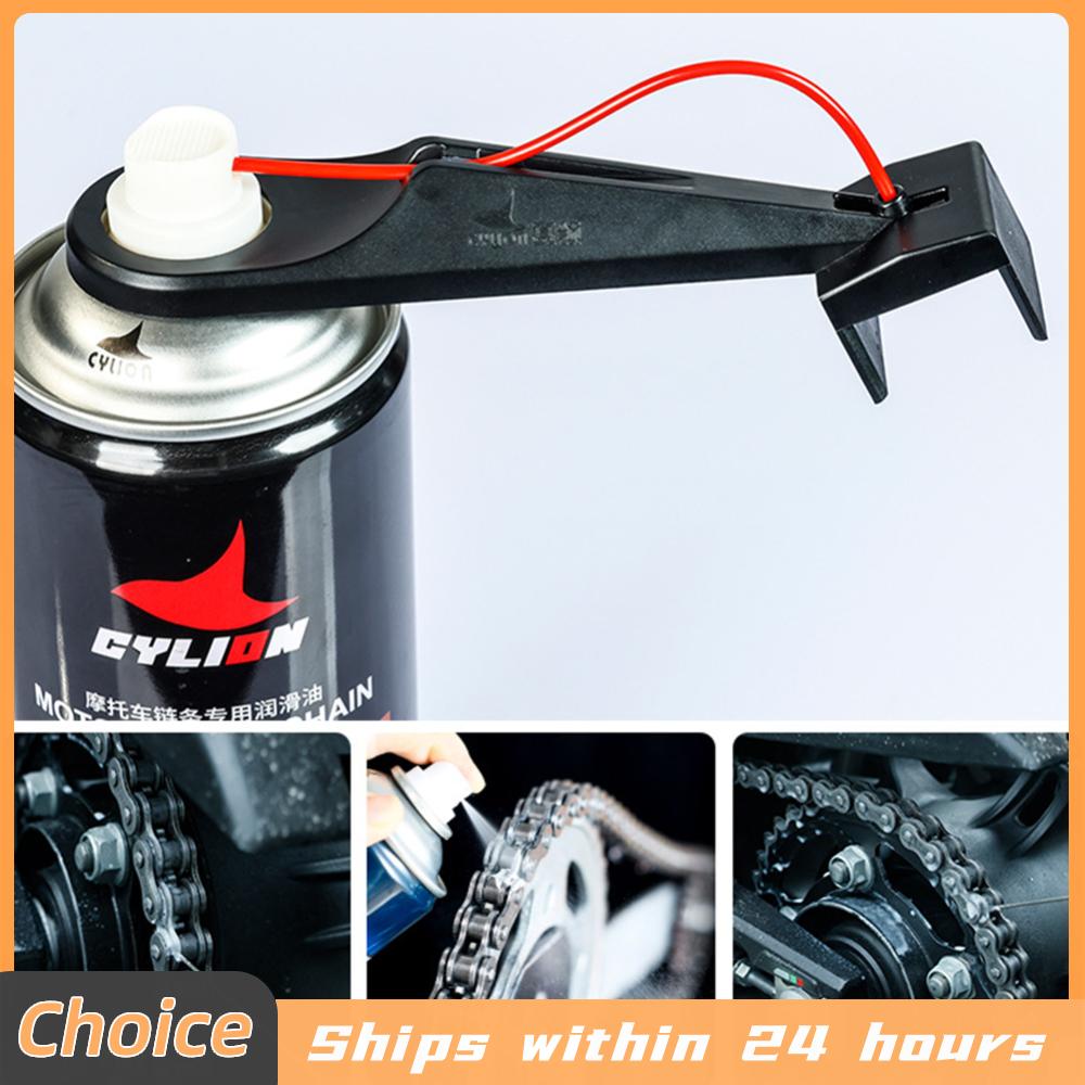 Motorcycle Chain Oiler Spray Gear Mess-Free Chain Wax Chain Cleaner Attachment Motorcycle Chain Lube Oiler Tool for Motorcycle