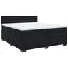 Maison Exclusive - Sommier à lattes de lit et matelas Noir 200x200 cm Velours