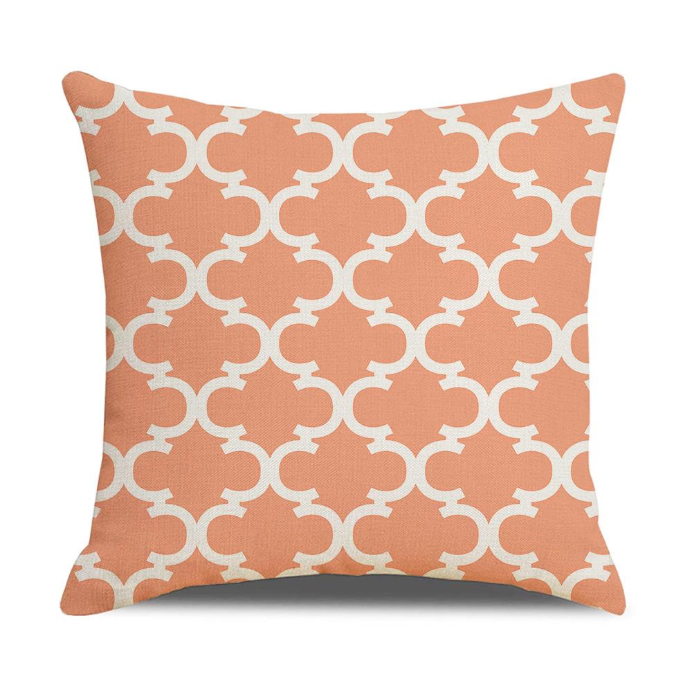 Nordic Geometric Decorative Pillow Sofa Cushion Cover Modern Home Decor Square Pillowcase Peach Skin Pillowcase