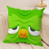 Cute DDuolingos Cushion Cover Silky Short Plush Sofa Pillow Cover Hidden Zipper Soft Dustproof Case for Home Decor