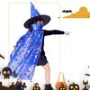 Multicolor Halloween Clothing Sequin Witch Cloak Cape Robe Witch Cloak Cape with Hat  Children/Kids