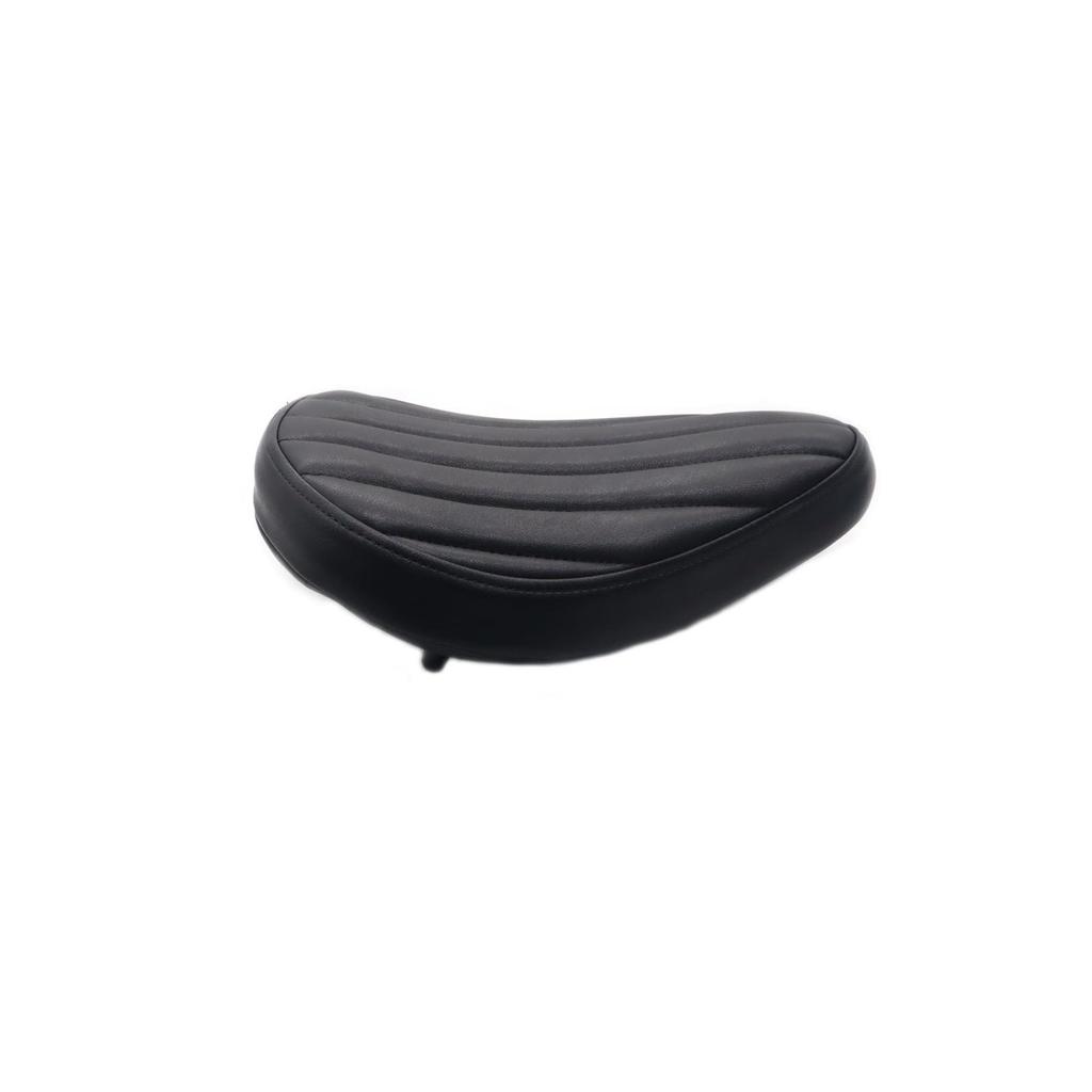 JPMODAO Motorcycle Seat Rich Choice Black Leather Solo Seat with Spring Bracket Kit for Sportster XL1200 883 48 Chopper Bobber Custom Cover, (Vertical