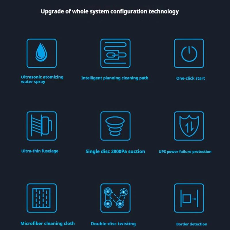 ZEXEF Window Cleaning Robot Large Suction Spray Electric Window Cleaning Robot Anti-fall Remote Control Vacuum Cleaner