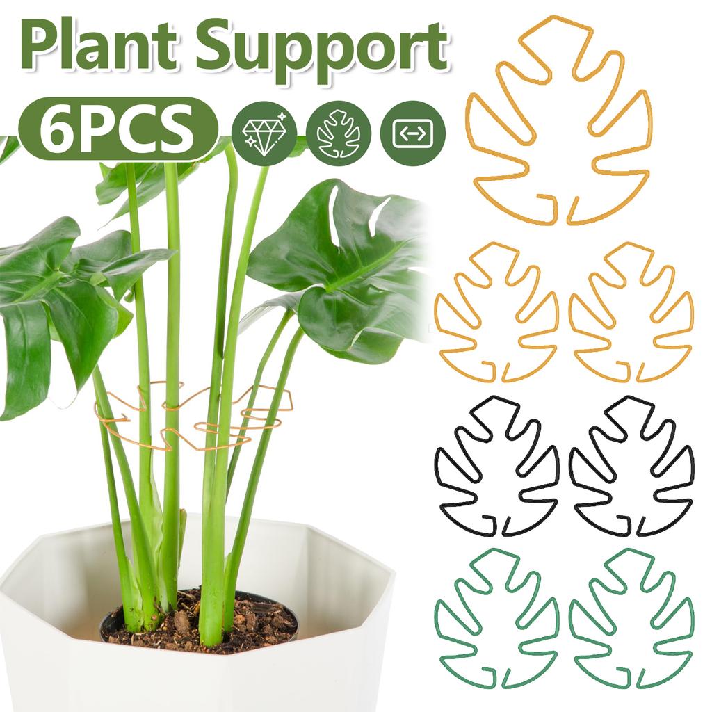 6pcs Climbing Plants Support Clips Alocasia Monstera Plant Support Plants Accessories Leaf Stabilizer Plant Stem Fixation Bracke