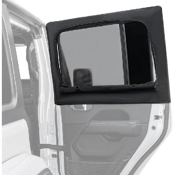 JOYTUTUS Rear Wrangler Side Window Sun Shade Camping Window Ect Screen Compatible With 2007-2024 Wrangler JK JL 4 Doors Gladiator JT, Car Window