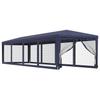 Vidaxl Namiot Z 10 Ścianami Z Siatki, Niebieski, 3X12 M, Hdpe