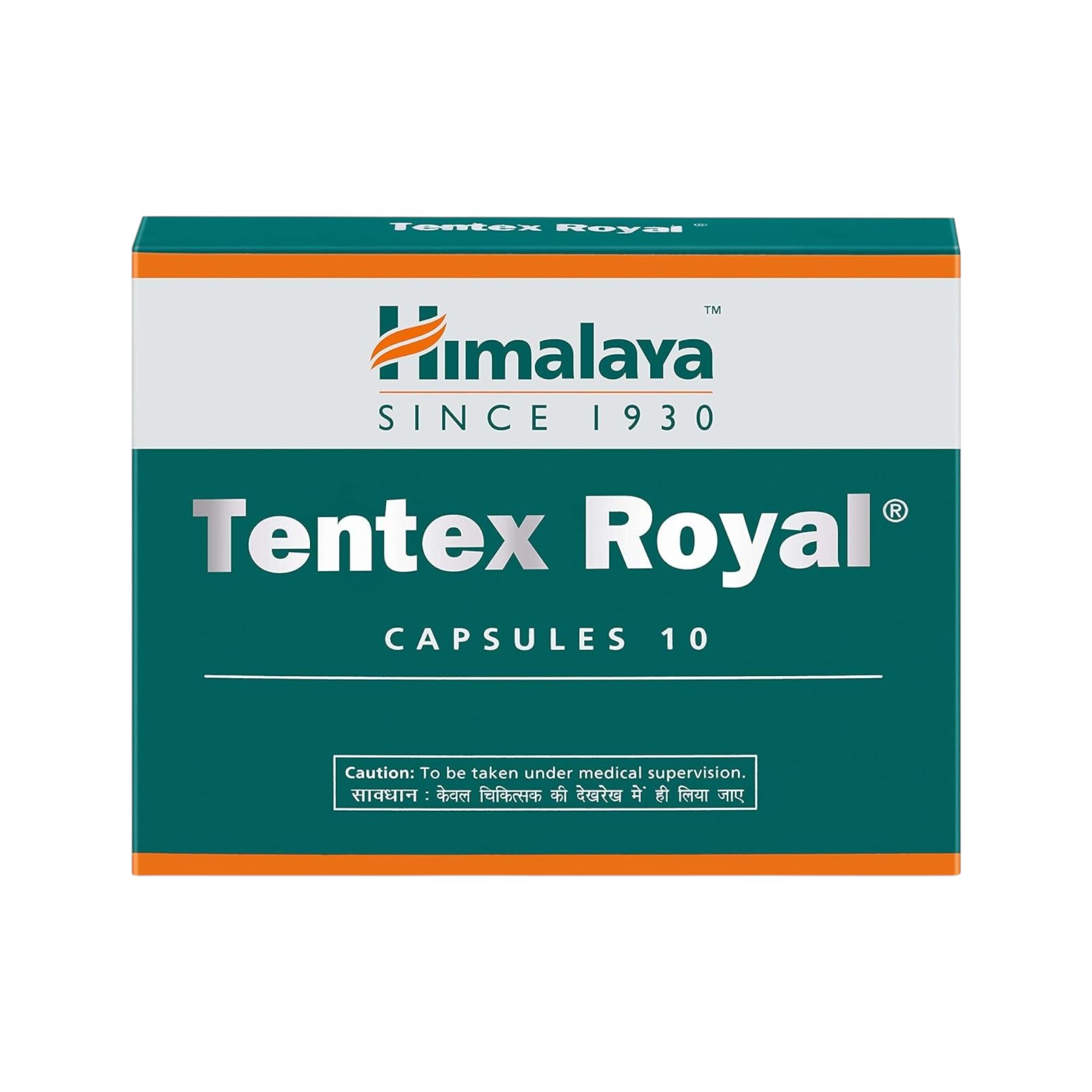 

Himalaya Tentex Royal Capsules for Men, 2 x 10 Capsules Each, Boosts Energy, Mood & Vitality Support Supplement