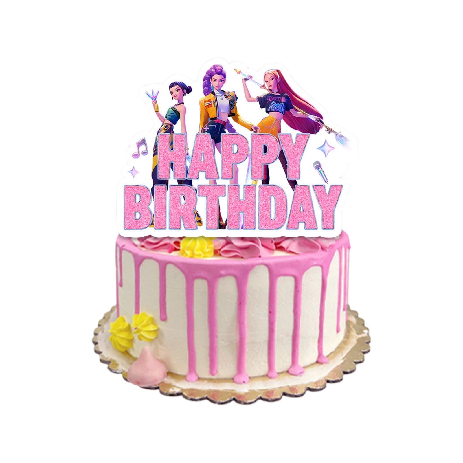 

Украшения для дня рождения в стиле аниме, торты с поднятием флага, набор воздушных шаров с втыканием флага One Size