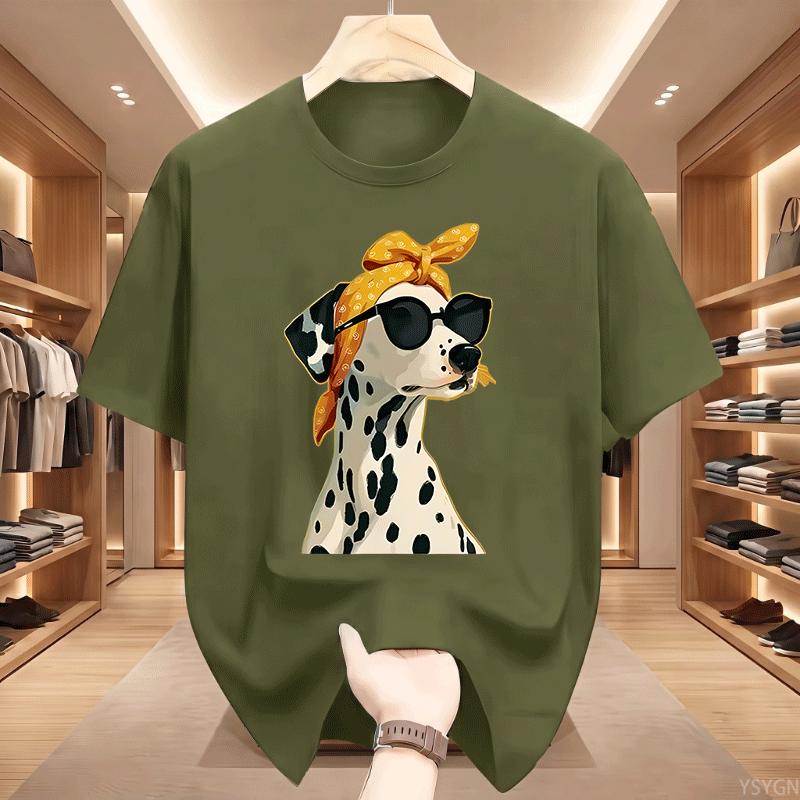 Ladies Dog Graphic T Shirts Unisex Summer Cotton Short Sleeve Printed Tshirt Streetwear Crew Neck T Shirts Unisexs Clothing Tops