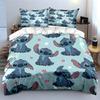 Cute Blue Cartoon Alien Print Bedding Duvet Cover Set Duvet Cover Pillowcases  (1*Duvet Cover 2*Pillowcases, Without Duvet Insert)