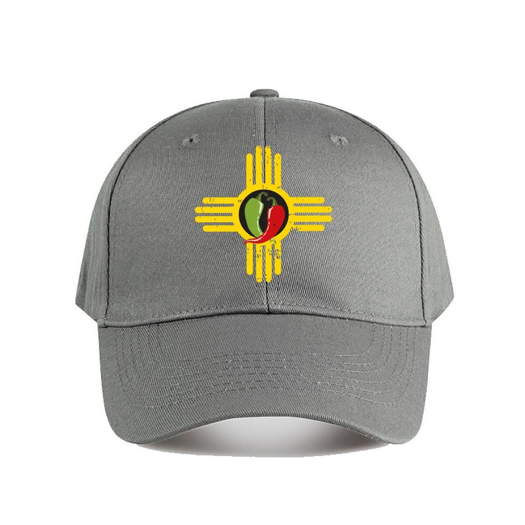 New Mexico Zia Symbol Red Green Chili Peppers Baseball Cap Fashion Unisex Sunhat Womens Outdoor Sports