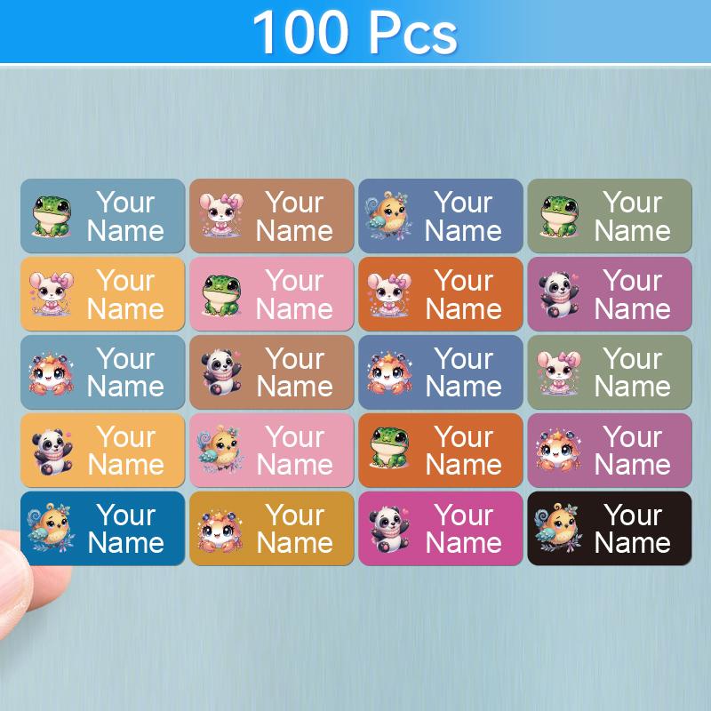 

Custom Name Stickers - Personalized Waterproof Labels for School Books, Pens, Pencil Cases, Coffee Cups | Fashionable Reusable 3X0.13CM