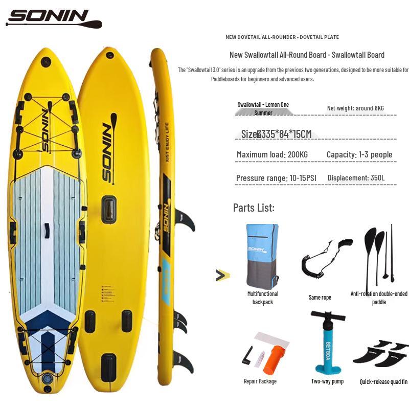 Inflatable Stand-Up Paddleboard - Professional Surfboard and Kayak Board for Beginners
