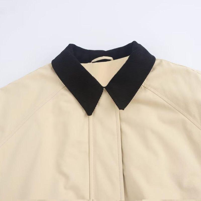 Kaslead New Arrival Women's Clothing Fashion Style Fashion Corduroy Collar Cotton Jacket Outwear 4749736
