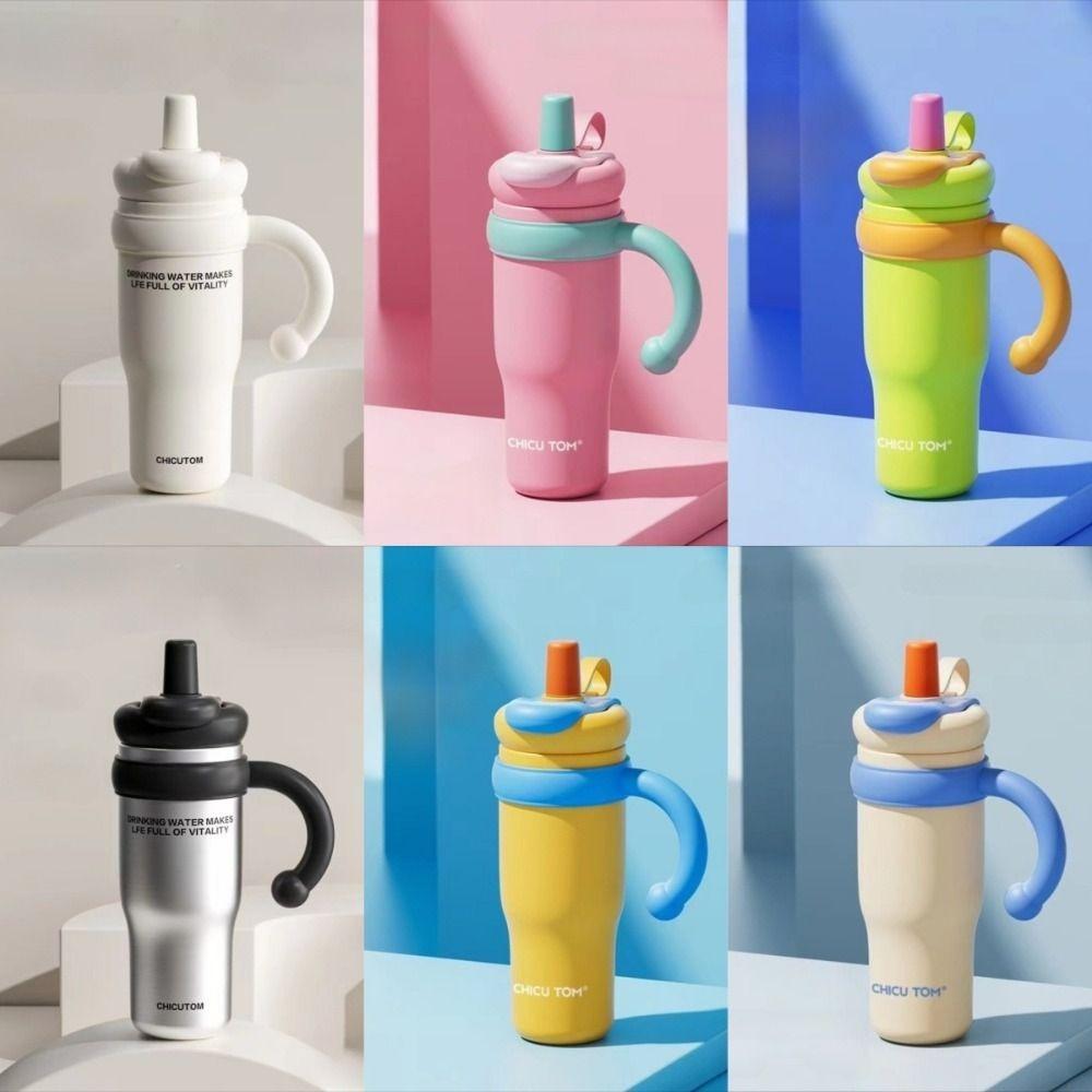 Leak Proof Outdoor Insulated Mug Creative Stainless Steel Vacuum Flask Cold Beverages Cups  Office