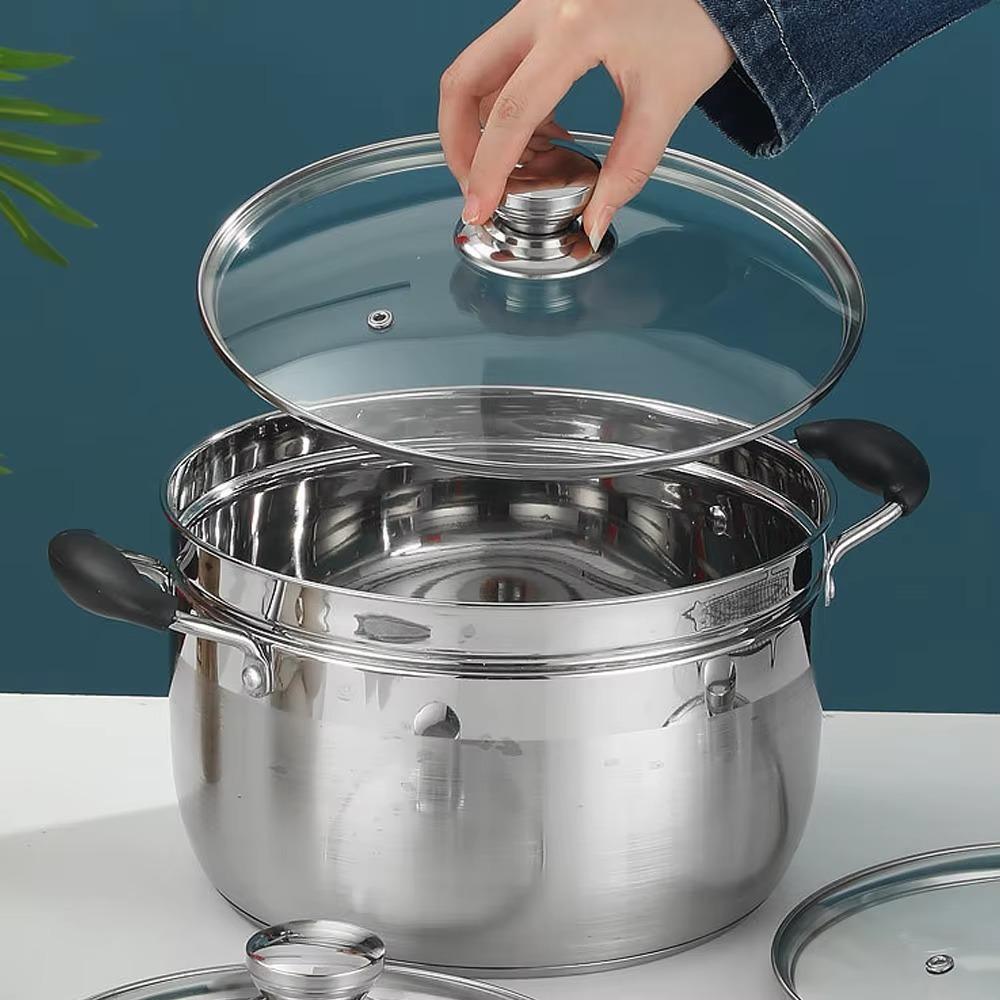 Runder Sichtbarer Topfdeckel Edelstahl Bratpfannendeckel Küchenzubehör