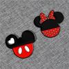 Love Mickey, Minnie Minnie metal car sticker, personalized 3D three-dimensional label, color cartoon mini decorative sticker, side label