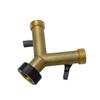 American Garden Double Way Ball Valve Garden Brass Ball Valve Y Valve Diverter Hose Tee Connector