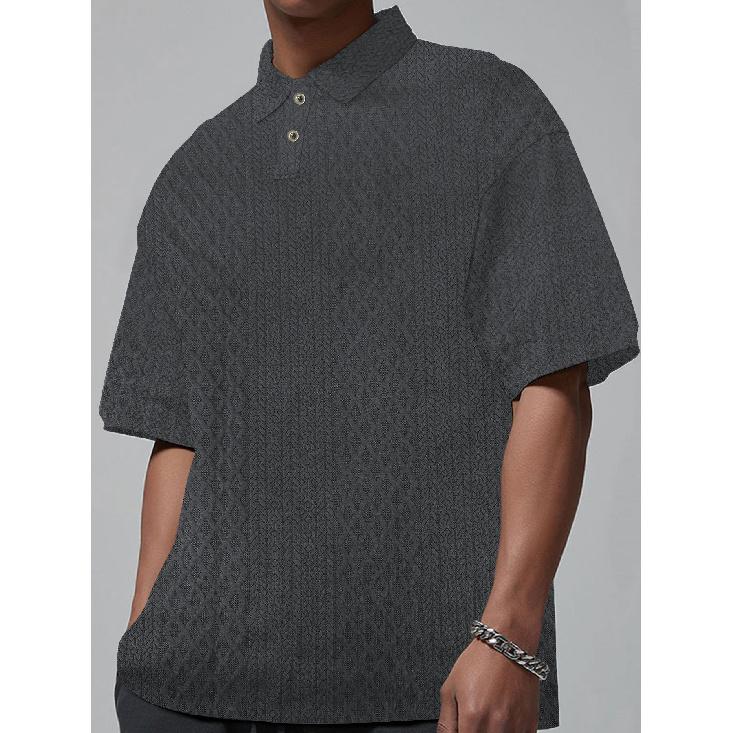 

Новая универсальная мужская рубашка-поло из чистого хлопка для спорта и фитнеса, деловая повседневная мужская однотонная футболка с короткими рукавами XXXL темно-серого