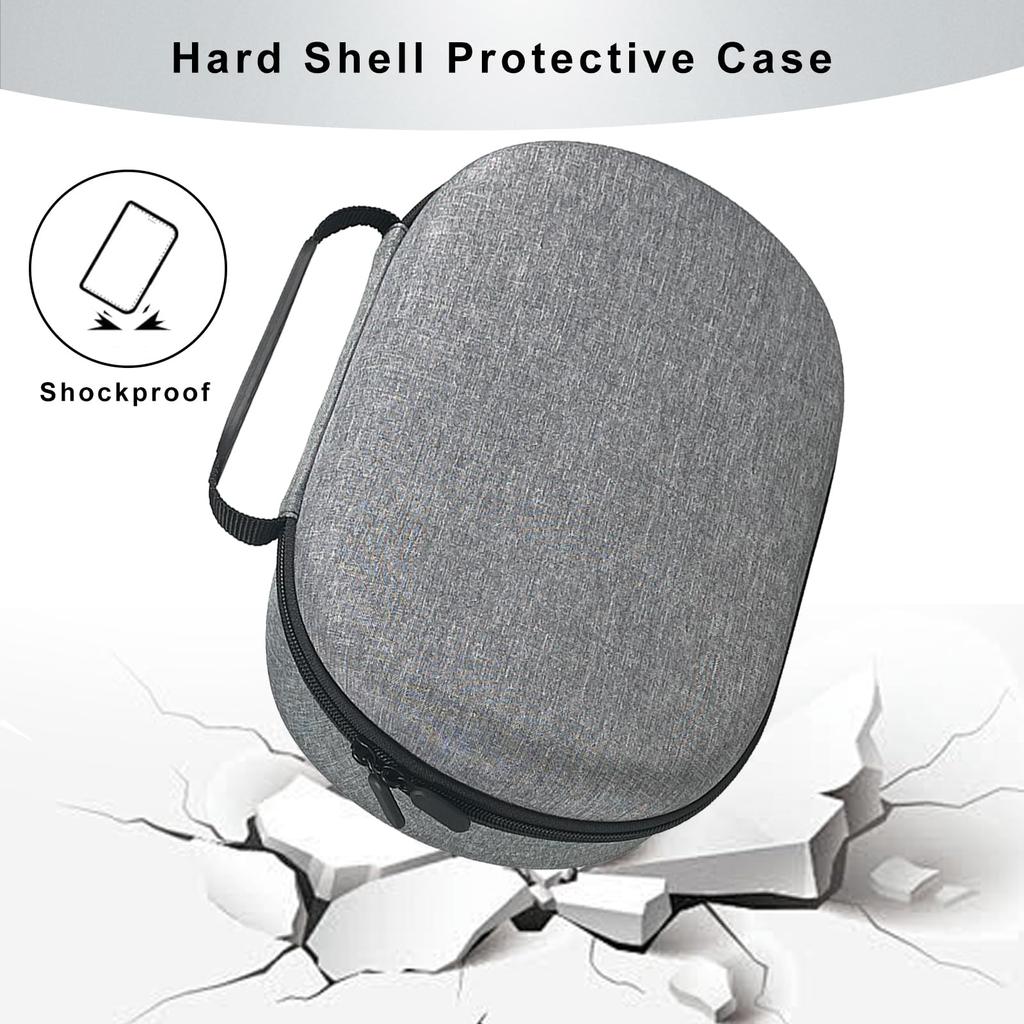 Hard Carrying Case for Apple Vision Pro VR Headset - Compatible with Battery & Charger Accessories, Handheld Design Storage Case